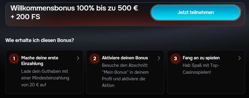Claim deinen Bonus in drei einfachen Schritten bei Revolution Casino