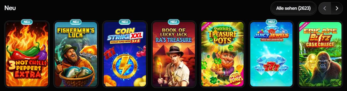 Entdecke neue Spielautomaten bei Revolution Casino täglich